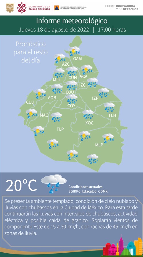 Alerta amarilla por lluvias fuertes
