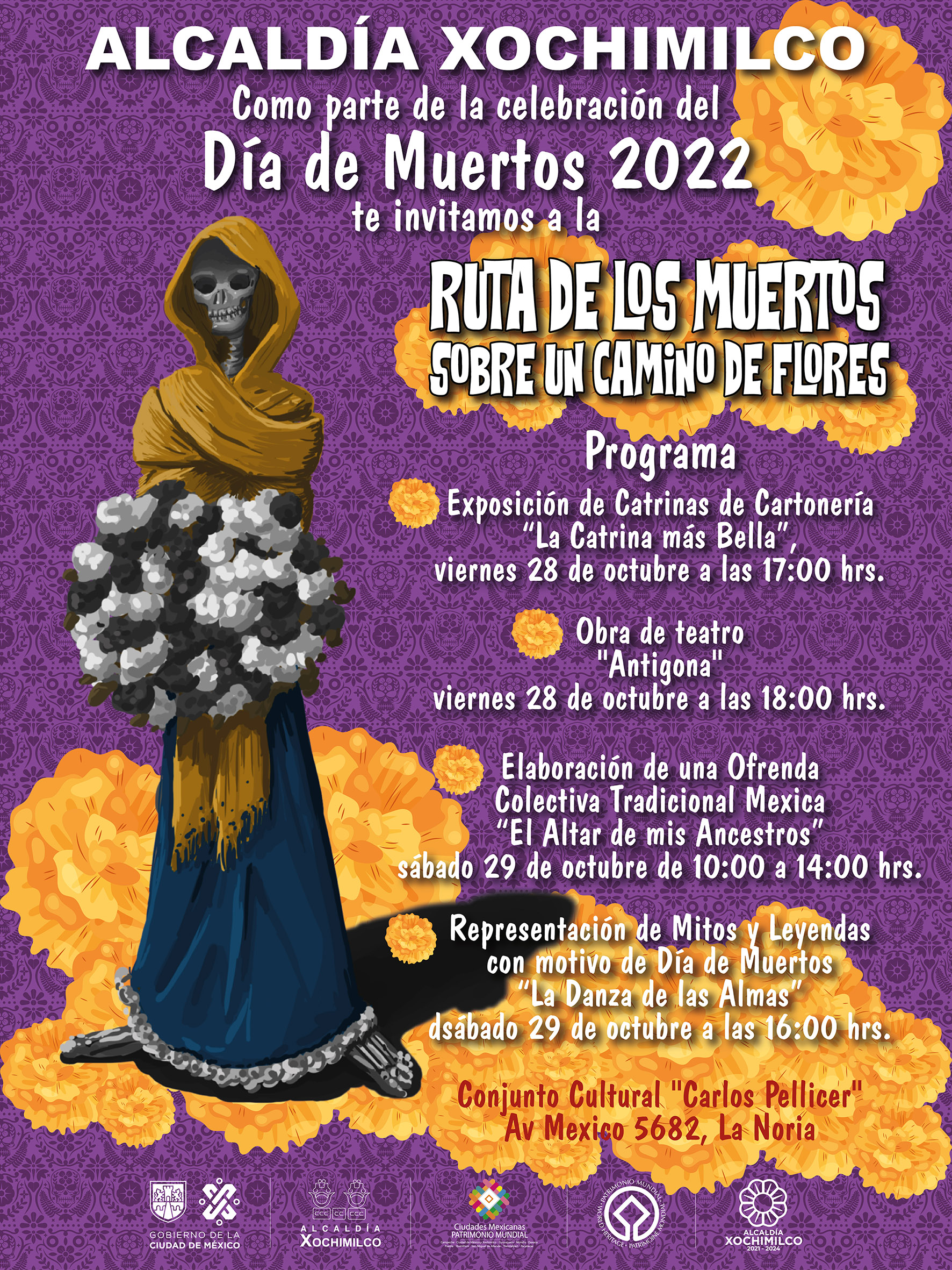 Inicia este viernes en Xochimilco la «Ruta de los Muertos sobre un camino de flores»