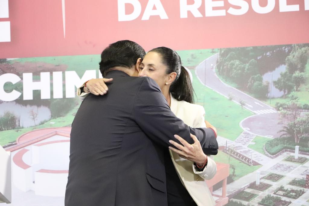 Más de 20 mil personas en 4to Informe de Sheinbaum en Xochimilco