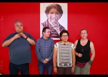 Diputados de Morena celebran triunfo de Delfina Gómez en el Edomex