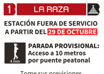 Metrobús anuncia cambio temporal de parada en estación La Raza de Línea 1 por obras