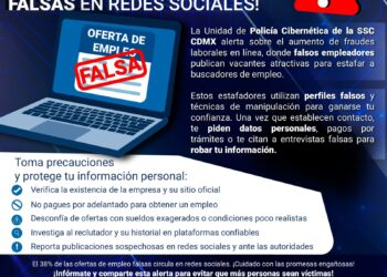 Alerta Policía Cibernética sobre ofertas de empleo falsas en redes sociales