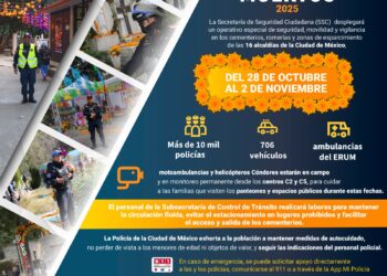 Refuerzan seguridad en panteones y romerías por Día de Muertos