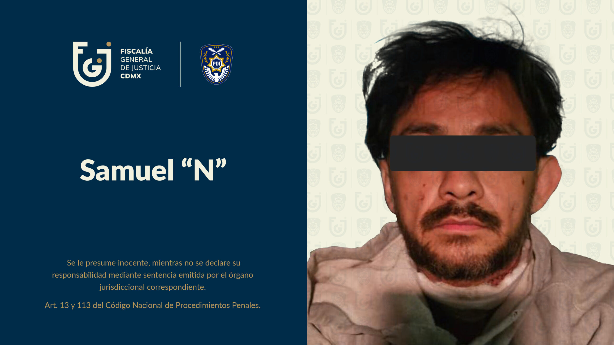 Prisión preventiva para Samuel “N”, acusado de feminicidio en Tacubaya